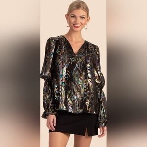 Trina Turk Metallic blouse